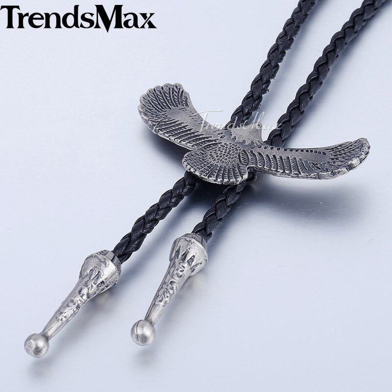 Men's Necklace Casual Business 26 Styles Bolo Tie Vintage Leather Necklace Male Dropship Wholesale Jewelry Gifts for Men UNM10