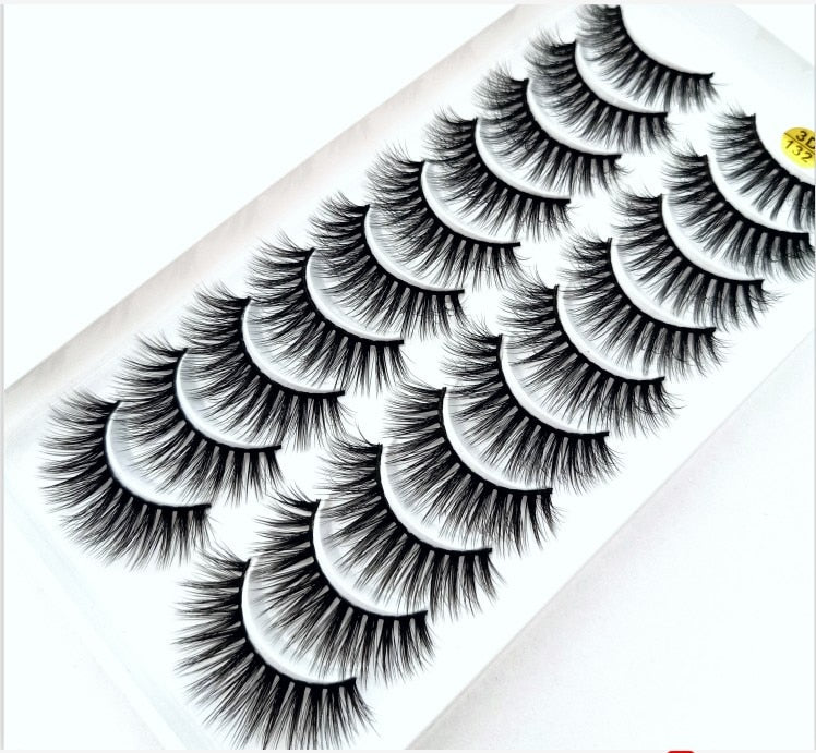 38 Styles 5/10 Pairs Natural False Eyelashes Fake Lashes Long Makeup 3d Mink Lashes Extension Eyelash Mink Eyelashes for Beauty