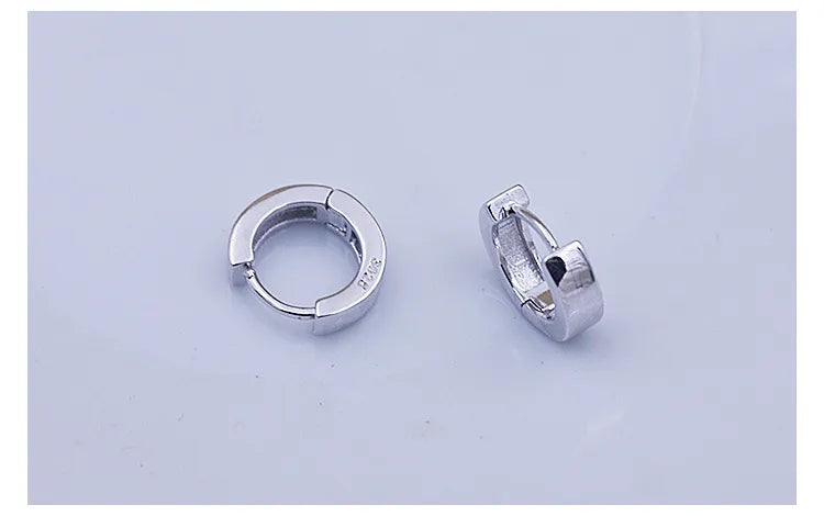 Cute 925 Sterling Silver Round Aaa Cz Circles Small Loop Huggies Hoop Earrings For Women Jewelry Kids Baby Children Girls Aros