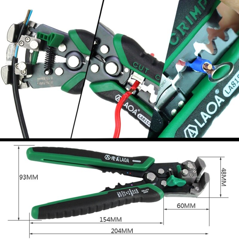 LAOA Automatic Wire Stripper Crimping Pliers Terminal Cutter Tool Cable Stripping Terminal Pliers for Electrician