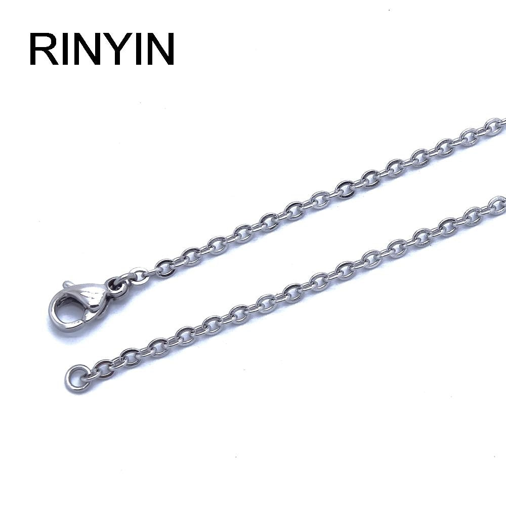 Men Women Jewerly 1mm 16&quot; 18&quot; 20&quot; 22&quot; 24&quot; Inches Links Chain Fashion Necklace Stainless Steel Necklace Classic Pop Rolo Chains