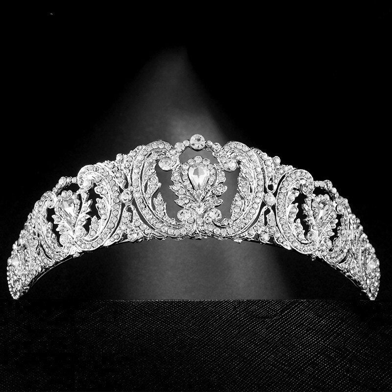 Baroque Luxury Crystal Wedding Bridal Tiaras Crowns For Women Prom Diadem Hair Ornaments Wedding Bride Hair Jewelry Accessories