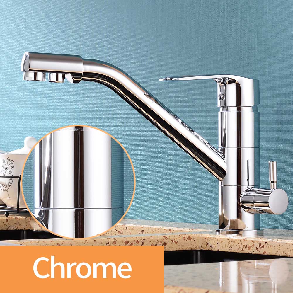 Filter Water Kitchen Faucet Swivel Drinking Faucet Dual Spout Purifier Kitchen Faucets Vessel Sink Mixer Tap hot and cold