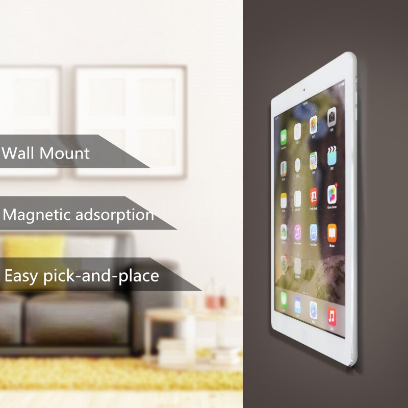 Wall Mount Tablet Magnetic Stand Magnet Adsorption Principle Convenience to pick-and-place Support All Tablets for iPad Pro Air
