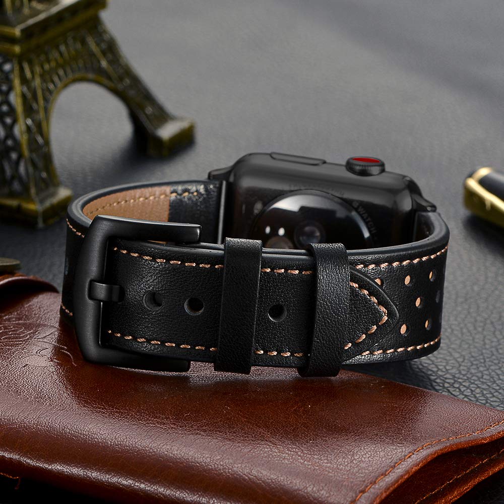Leather strap For Apple Watch band 44mm 40mm iWatch band 42mm 38mm First layer cow leather bracelet apple watch serie 3 4 5 se 6