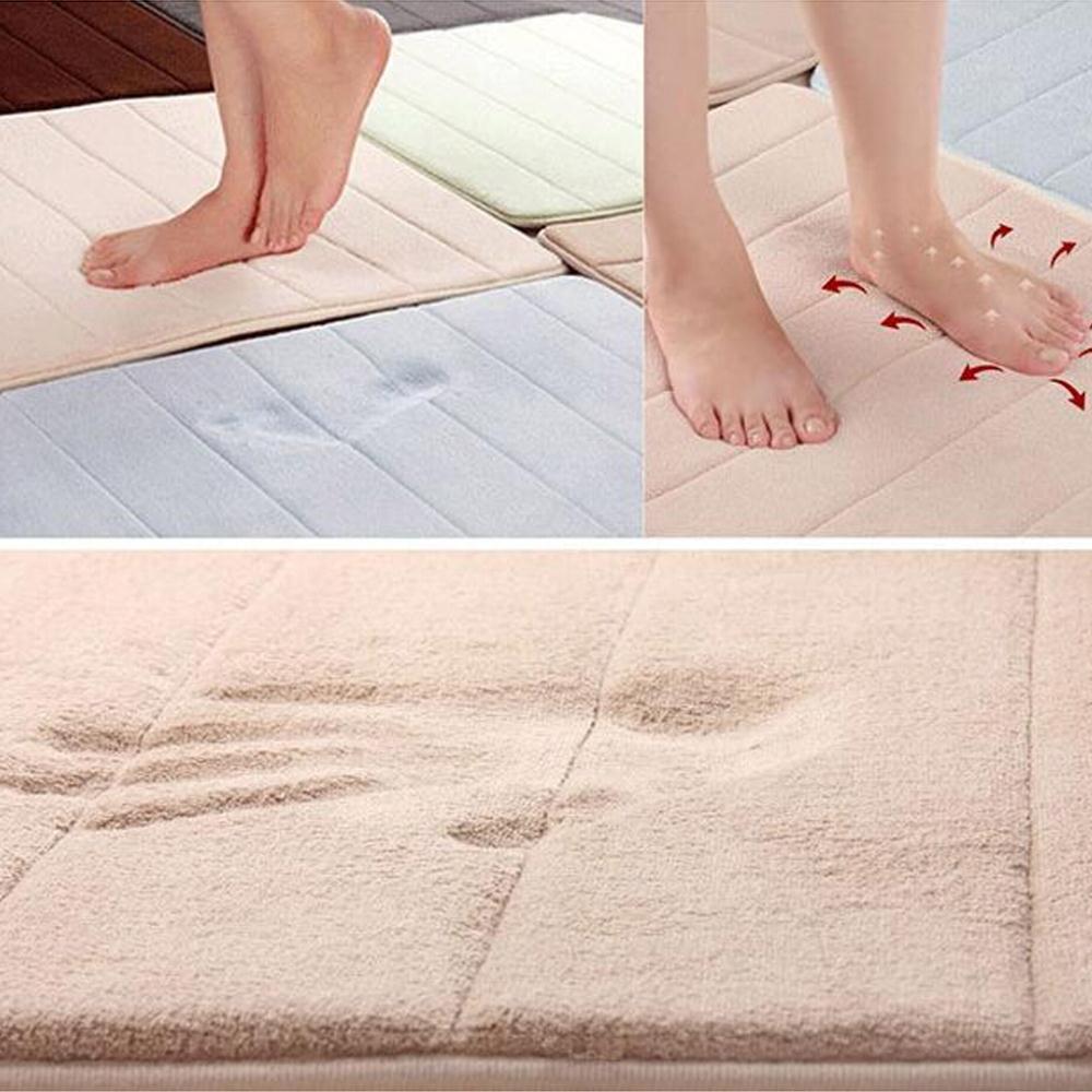 40*60cm Water Absorption Rug Bathroom Mat Shaggy Memory Foam Bath Mat Set kitchen Door Floor Mat Carpet For Toilet Non Slip