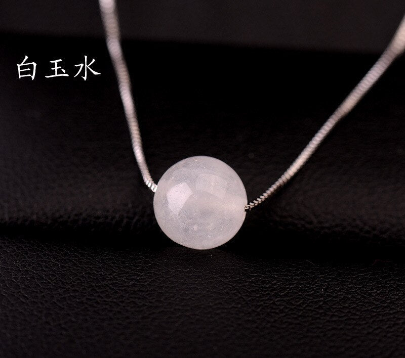 Plated Necklace Fashion Jewelry Natural Stone Crystal Bead Necklace for Women