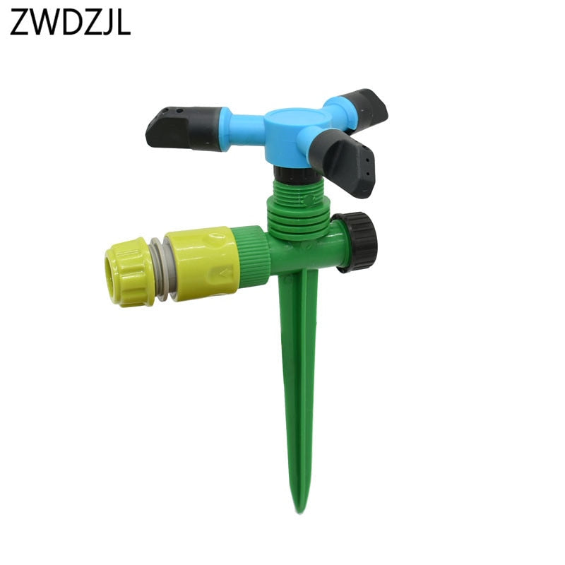 Garden water nozzle adjustable Rotate Sprinkler Nozzle Watering Head Lawn Water Sprinkler watering & irrigation 1set