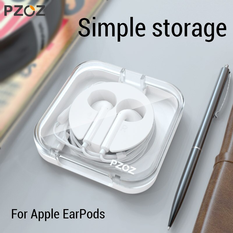 PZOZ for Apple EarPods Headphone storage box earphone Apple Wired earphone cover Portable headset bag apple earpods case cover