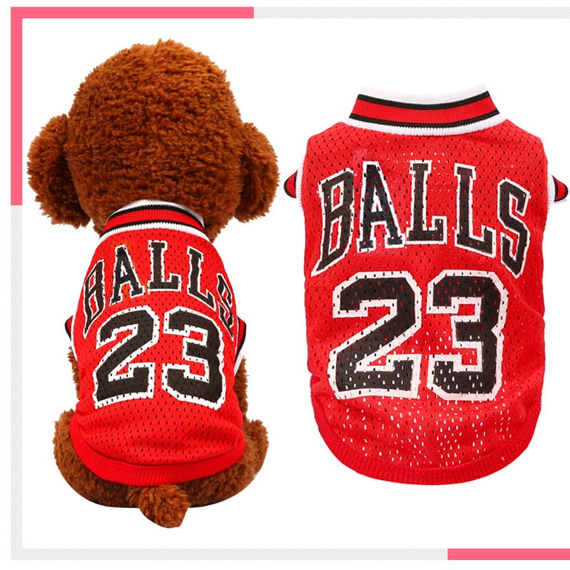 New Pet Dog Clothes Summer Sports Dog Vests Mesh Pet Dog Basketball Team Uniform Shirts for Chihuahua size XXS-L Pet Products
