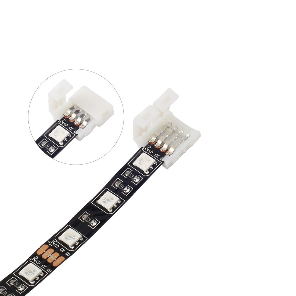 5PCS 10mm 2pin 4pin 5pin Quick Connector Free soldering for single color 5050 LED Strip Light RGB RGBW RGBWW