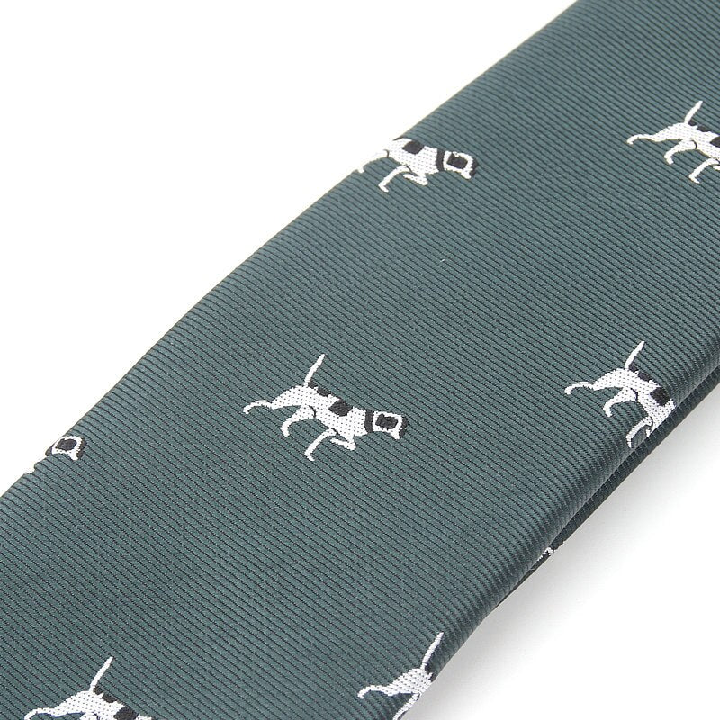 2018 Brand New Tie For Men Polyester Jacquard Animal Necktie for Wedding Business Suits 6cm Skinny Dot Neck Ties Slim Gravatas