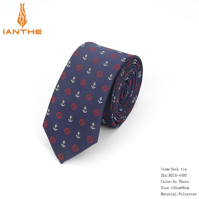 2018 Brand New Tie For Men Polyester Jacquard Animal Necktie for Wedding Business Suits 6cm Skinny Dot Neck Ties Slim Gravatas