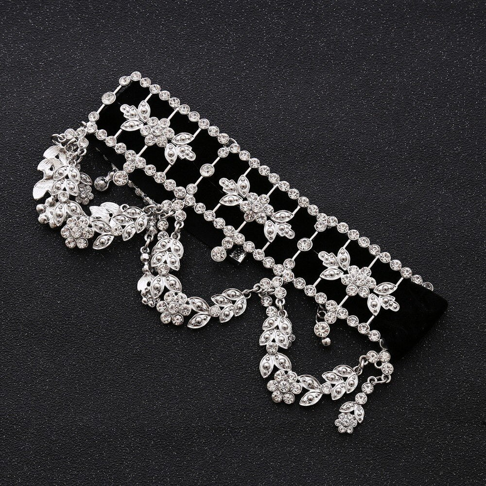 Black Velvet Choker Necklaces With Rhinestones Luxury Statement  Big Crystal Collar For Women and Girls Sparkly Accessories