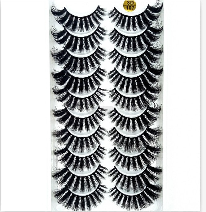 38 Styles 5/10 Pairs Natural False Eyelashes Fake Lashes Long Makeup 3d Mink Lashes Extension Eyelash Mink Eyelashes for Beauty