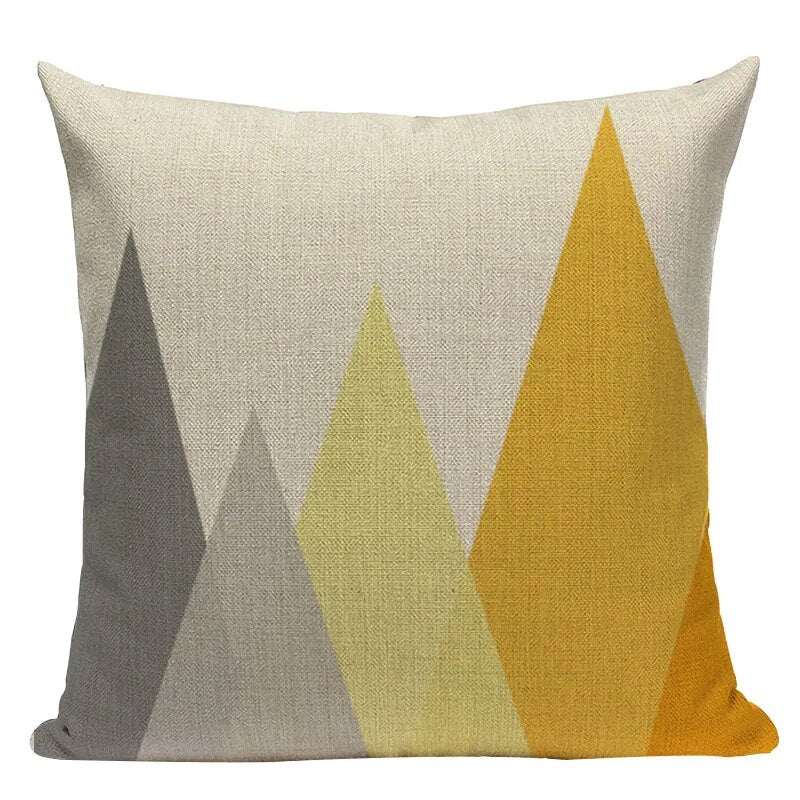 Yellow Heart Throw Pillow Covers Nordic Geometric Cushion Cover  Graph Custom Decoration Home Deer Pillow Case For Pillow Cojin