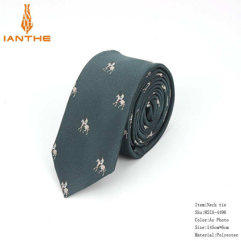 2018 Brand New Tie For Men Polyester Jacquard Animal Necktie for Wedding Business Suits 6cm Skinny Dot Neck Ties Slim Gravatas