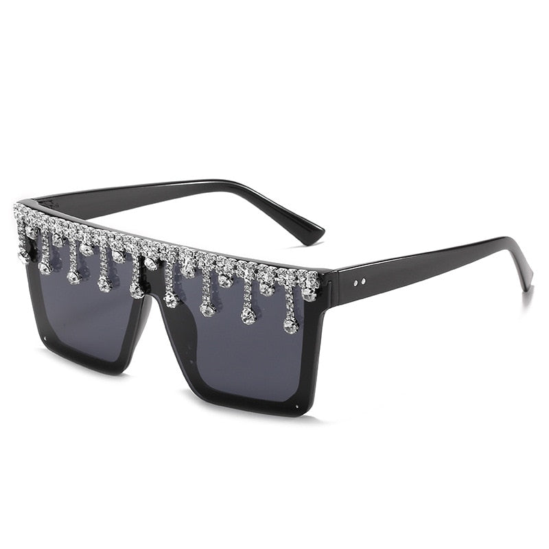 Fashion Square Sunglasses Women 2020 Wholesale Tassel Sunglasses Men Oversized Glasses Shades UV400 Oculos