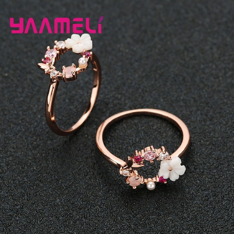 925 Sterling Silver Ring Animal Plant Pattern New Rings Flower Decoration Woman&#39;s Jewelry Fashion Accessories