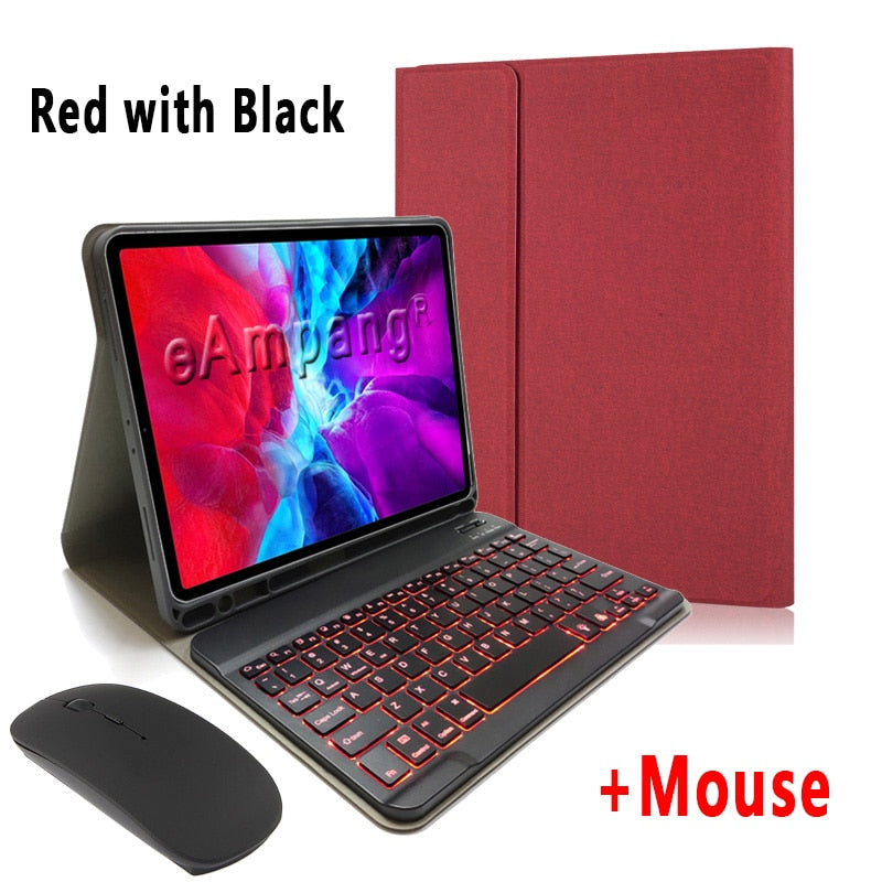 For iPad Pro 12.9 Keyboard Case Mouse Apple iPad Pro 12.9 2015 2017 2018 2020 2021 2022 English Russian Spanish Arabic Cover