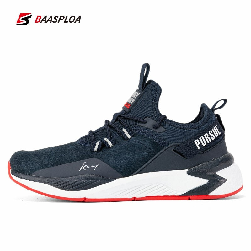 Baasploa 2023 Men Running Shoes Non-slip Shock Absorption Sneaker Lightweight Tennis Shoe Waterproof Man Breathable Casual Shoes