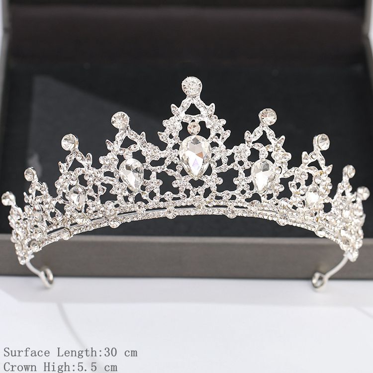 Silver Color Crown and Tiara Hair Accessories For Women Wedding Accessories Crown For Bridal Crystal Rhinestone Diadema Tiara