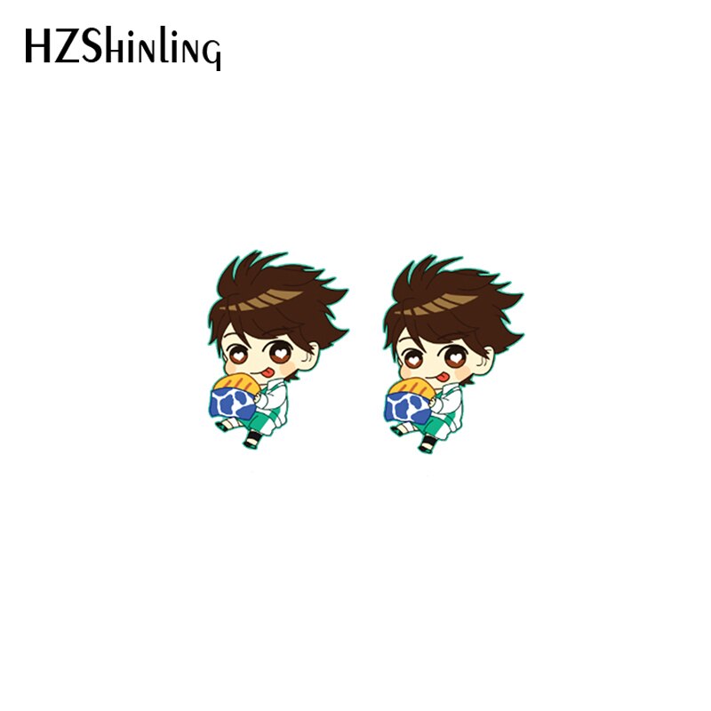 New Fashion Acrylic Earrings Haikyuu!! Cartoon Anime Volleyball Boys Stud Earrings Resin Epoxy Earrings Jewelry