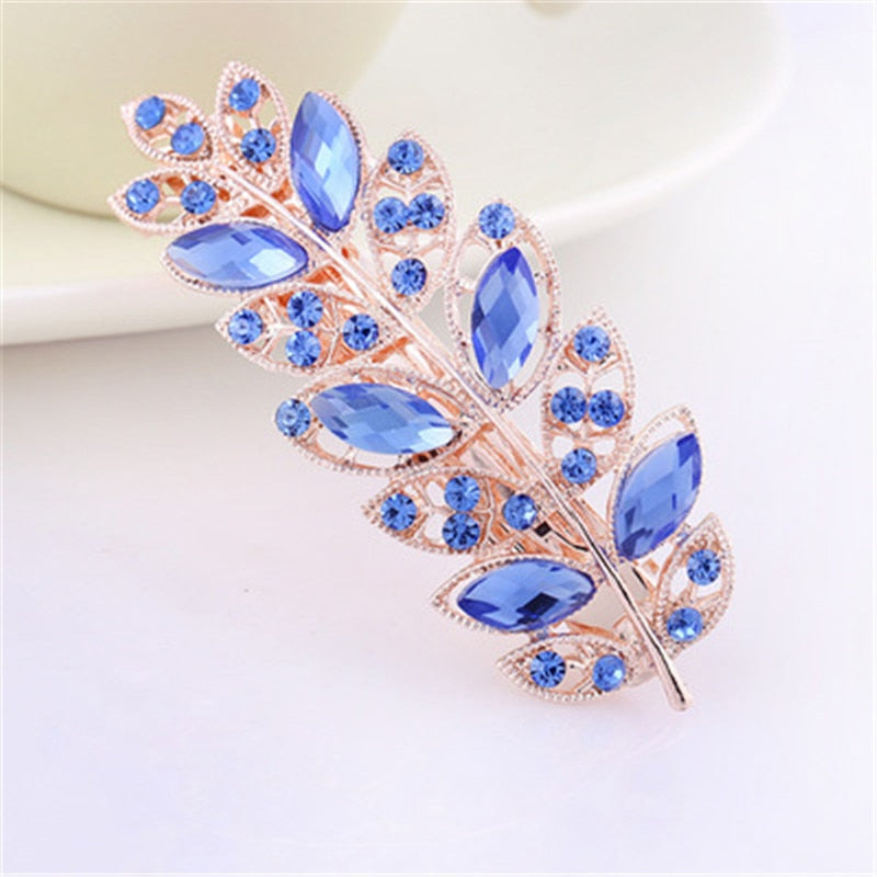 The Hot Rose Flower Rhinestone Hair Pin Europe And America Popular Horsetail Clip Perfect Quality Wild Daily Decorative Hair Acc