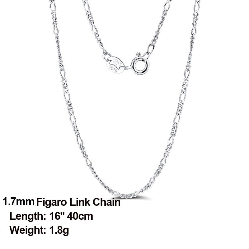 ORSA JEWELS Italian 925 Sterling Silver Side Chain Necklace with 2.0mm Ball Bead Sterling Silver Necklaces Chains Jewelry SC22