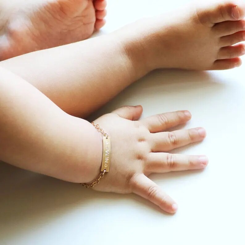 2020 Custom Baby Name Bracelet Stainless Steel Adjustable Baby Toddler Child ID Bracelet-Personalized Girl Boy Birthday Gift BFF