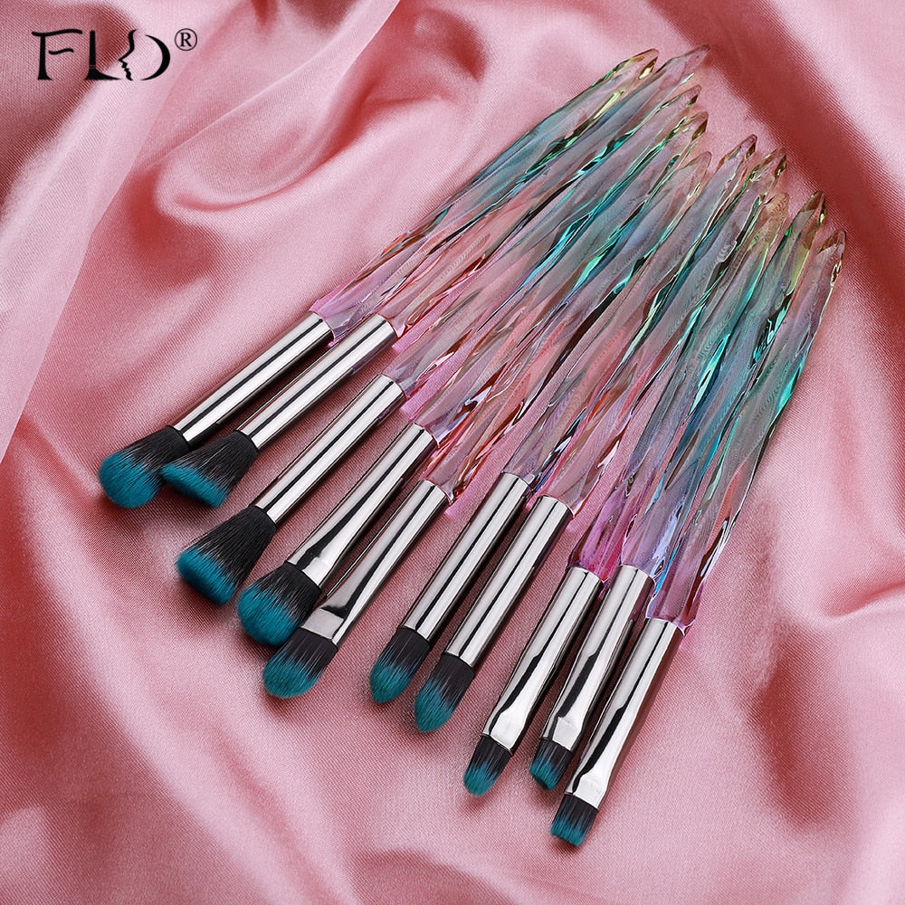 FLD Eye Brush Diamond Makeup Brushes Set Eye Shadow Lip Eyebrow Brushes High Quality Professional Lip Eyeliner Tools