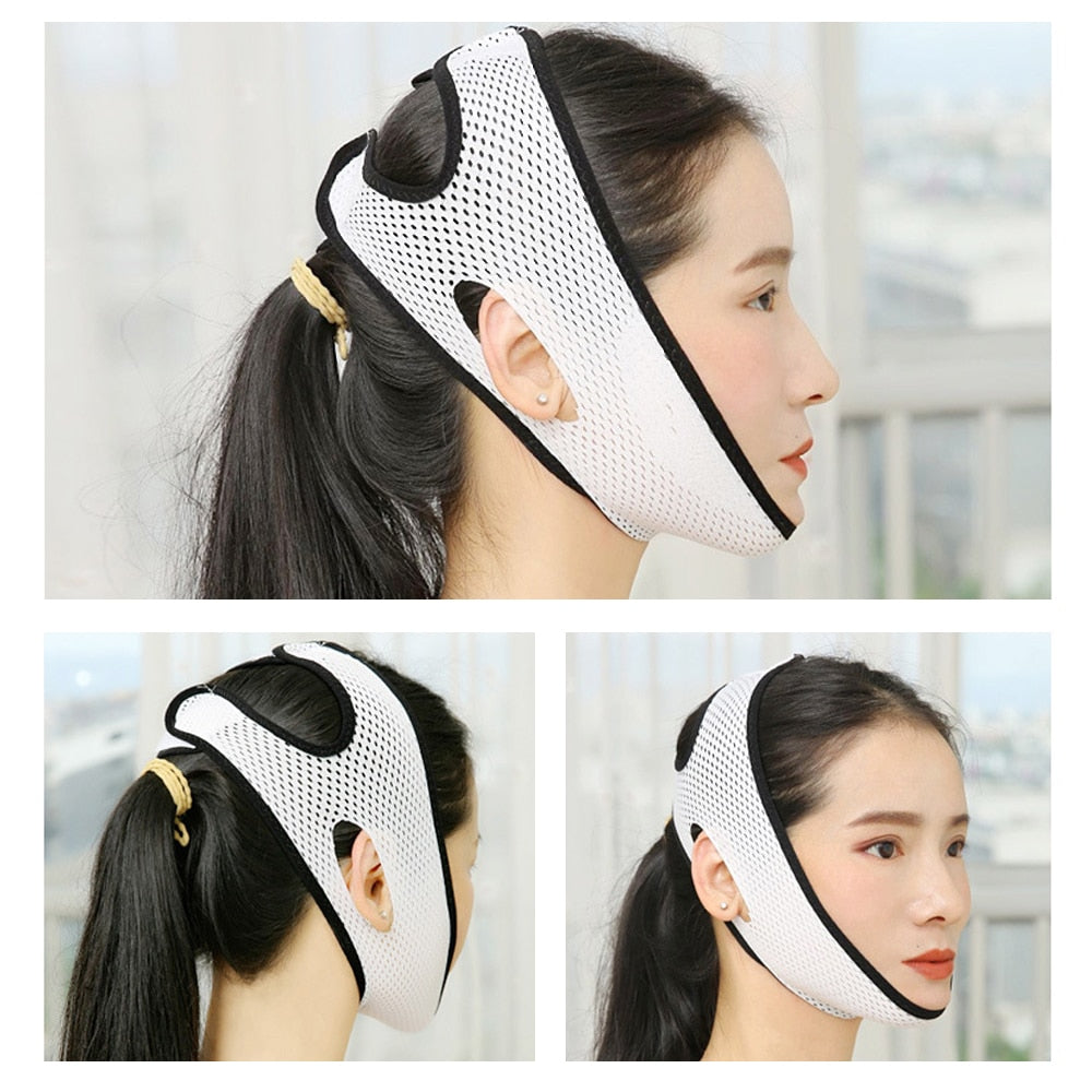 Women Reduce Double Chin Thin Face Anti Wrinkle Face Slimming Bandage Facial Massager Face-Lift Belt