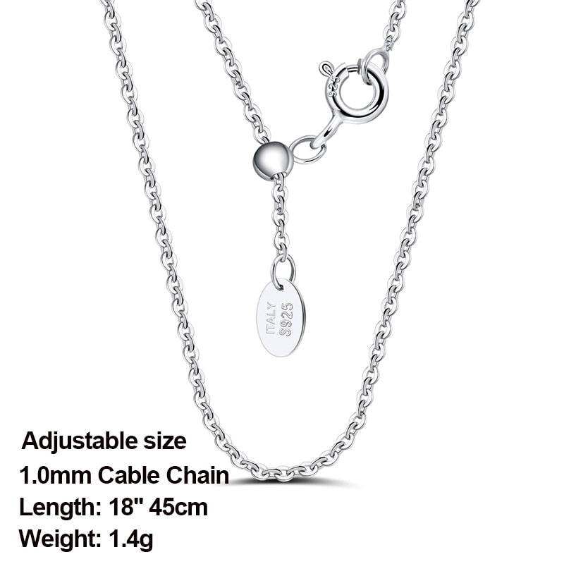 ORSA JEWELS Italian 925 Sterling Silver Side Chain Necklace with 2.0mm Ball Bead Sterling Silver Necklaces Chains Jewelry SC22