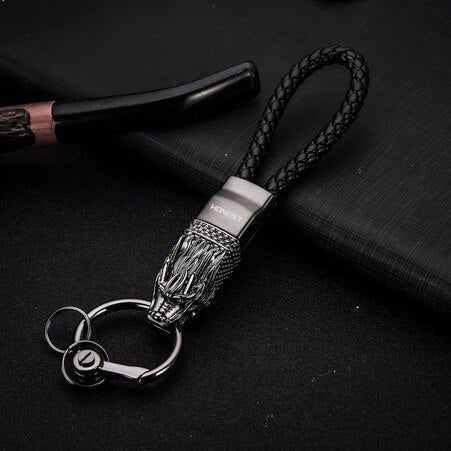 Honest Luxury Key Chain Men Women Car Keychain For Key Ring Holder Jewelry Genuine Leather Rope  Bag Pendant Fathers Day Gift