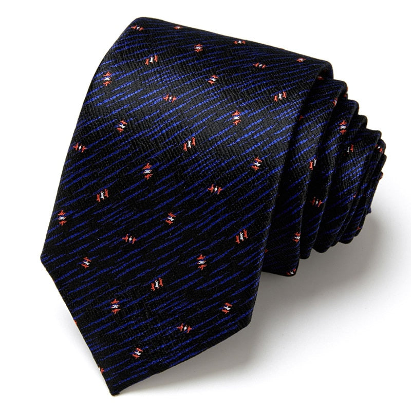 New Style Fashion Men's Tie 7.5cm Blue Necktie Green & Orange Silk Gravatas For Men Paisley Floral Fit Wedding Workplace Slim