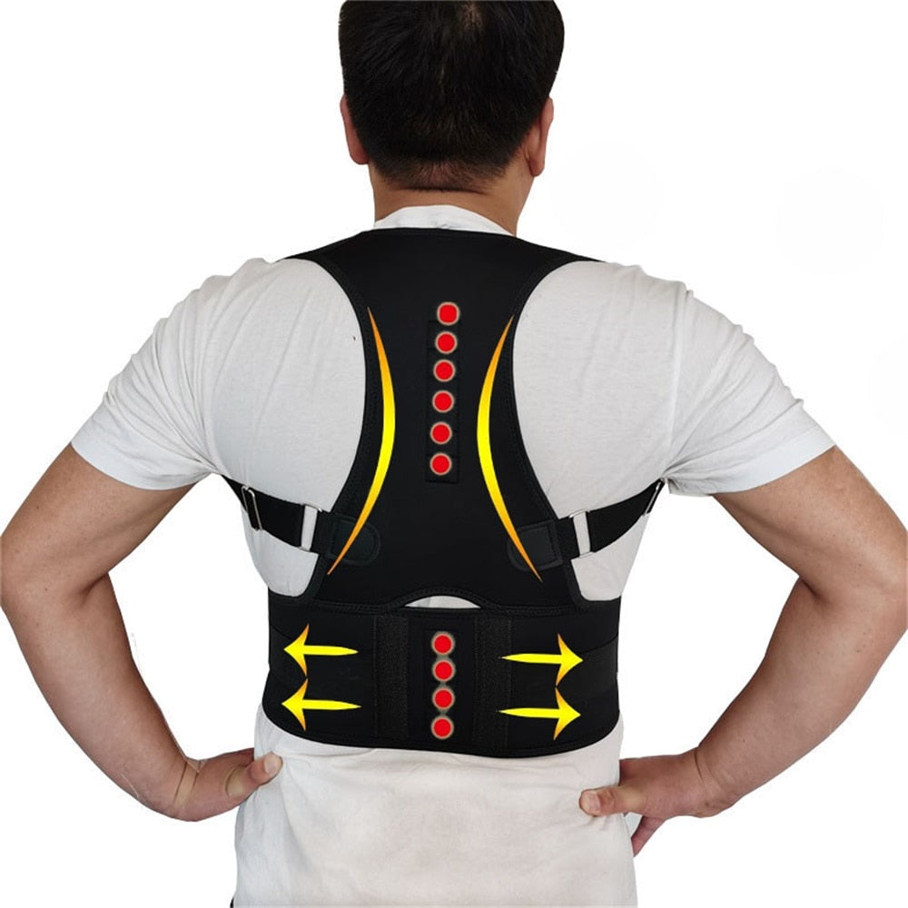 Women Men Corrector Postura Back-Support Bandage Shoulder Corset Back Support Posture Correction Belt