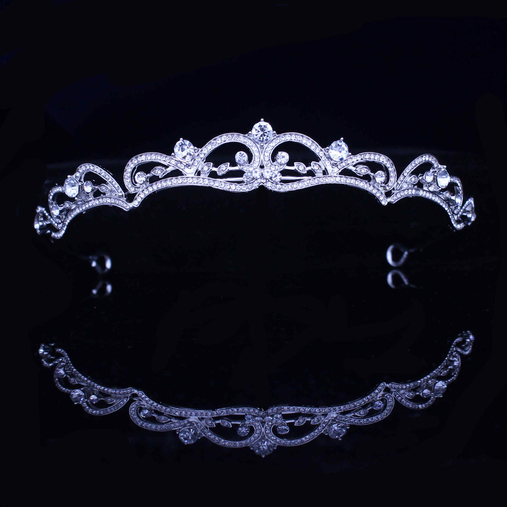 Rhinestone Bridal Tiara Crown Princess Bride Crystal Diadem Women Prom Hair Ornaments Wedding Bridal Head Jewelry Accessories