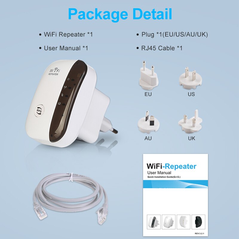 WiFi Repeater WiFi Extender 300Mbps Amplifier WiFi Booster Wi Fi  Signal 802.11N Long Range Wireless Wi-Fi Repeater Access Point