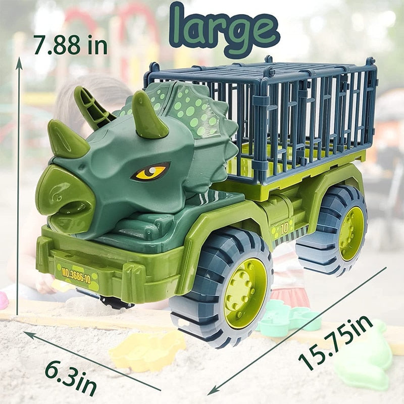 Dinosaur Vehicle Car Toy Dinosaurs Transport Car Carrier Truck Toy Inertia Vehicle Toy With Dinosaur Gift For Children