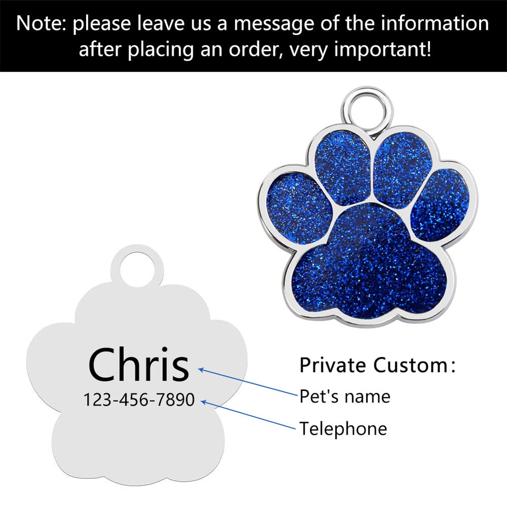 Personalized Pet ID Tags Engraved Pet Name Number Address Cat Dog Collar Pet Pendant Puppy Cat Necklace Charm Collar Accessories