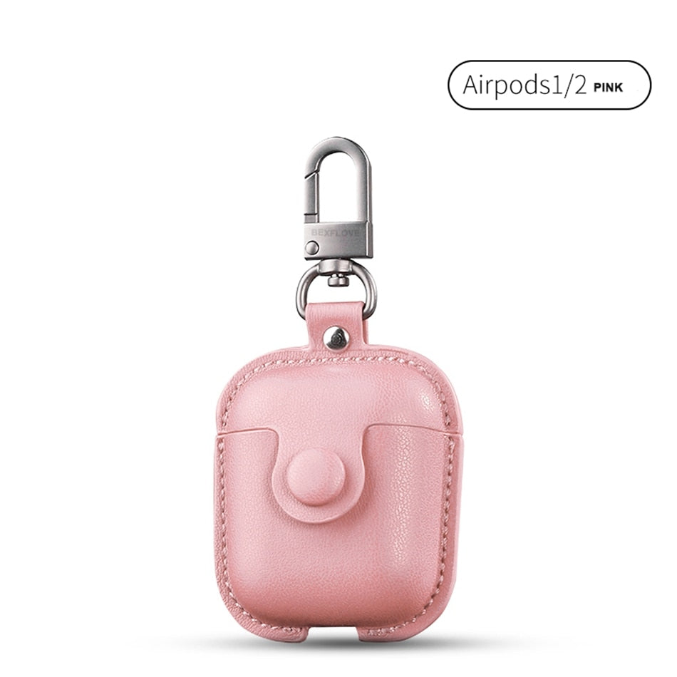 3D Headphone Case For Airpods Pro 3 Case Leather Luxury Genuine Cover For Apple Air Pods 2 1 Cases Earpods Earphone Bags Straps