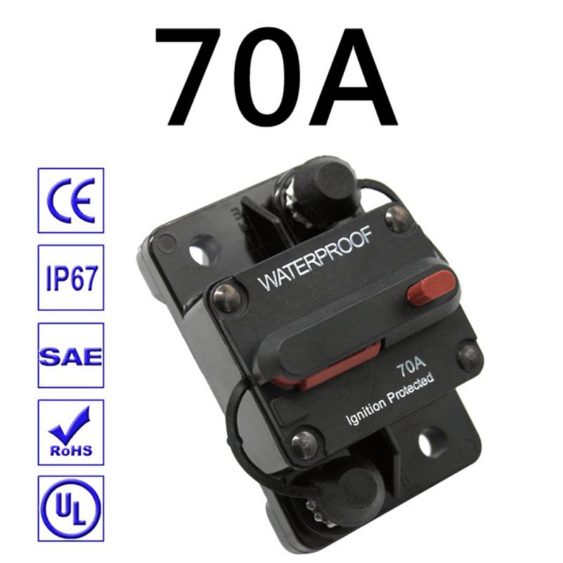 30A 40A 50A 60A 70A 80A 100A 120A 150A 200A 250A 300A AMP Circuit Breaker Fuse Reset 12-48V DC Car Boat Auto Waterproof