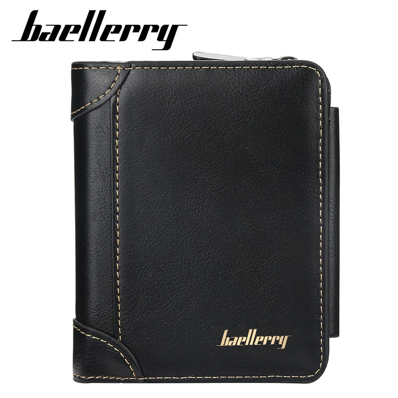 New Leather Men Wallets High Quality Zipper Short Desigh Card Holder Male Purse Vintage Coin Holder Men Wallets