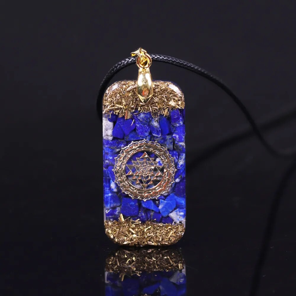 Lapis Lazuli Orgone Energy Pendant Natural Stones Necklace Reiki Crystal Pendant Healing Jewelry For Women