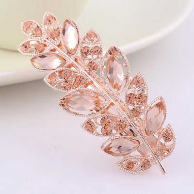 The Hot Rose Flower Rhinestone Hair Pin Europe And America Popular Horsetail Clip Perfect Quality Wild Daily Decorative Hair Acc