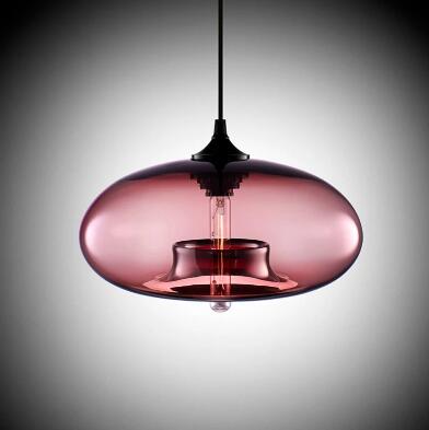 Simple Modern Colorful Hanging Lamp Loft E27 Pendant Lamp Decor for Kitchen Restaurant Room Glass Light Fixtures