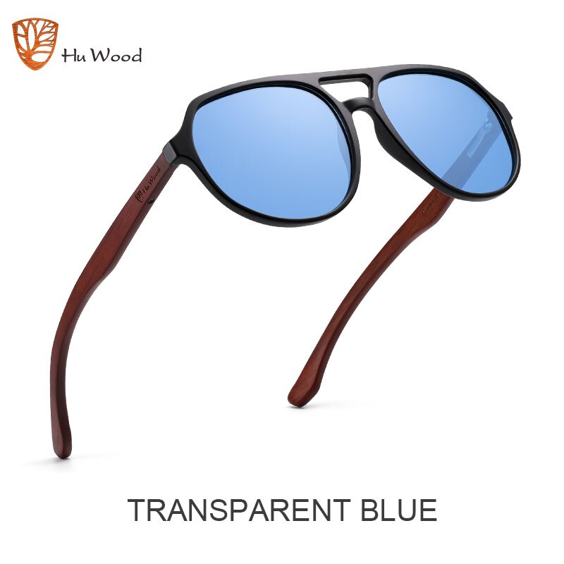 Hu Wood Brand Design Bamboo Wood Sunglasses Women Men Vintage Square Sun Glasses Fashion Coating Mirror Sunglass UV400 Oculos