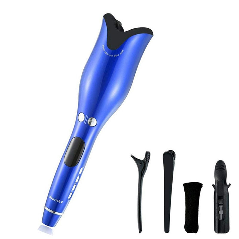 Portable Curling Iron Automatic Hair Curler Electric Ceramic Heating LCD Display Rotate Wave Styler Curling Iron Machine