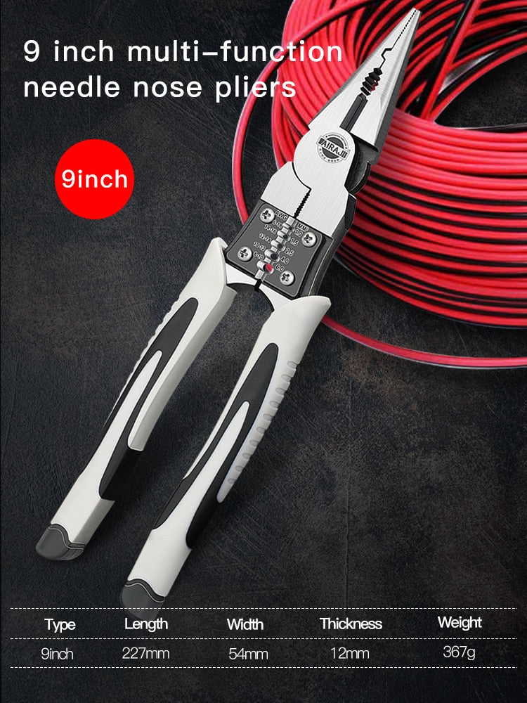 AIRAJ Multifunctional Universal Diagonal Pliers Needle Nose Pliers Hardware Tools Universal Wire Cutters Electrician Wire Pliers