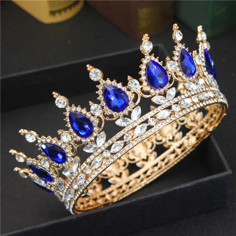 Crystal Queen King Tiaras and Crowns Bridal Diadem For Bride Women Headpiece Hair Ornaments Wedding Head Jewelry Accessories